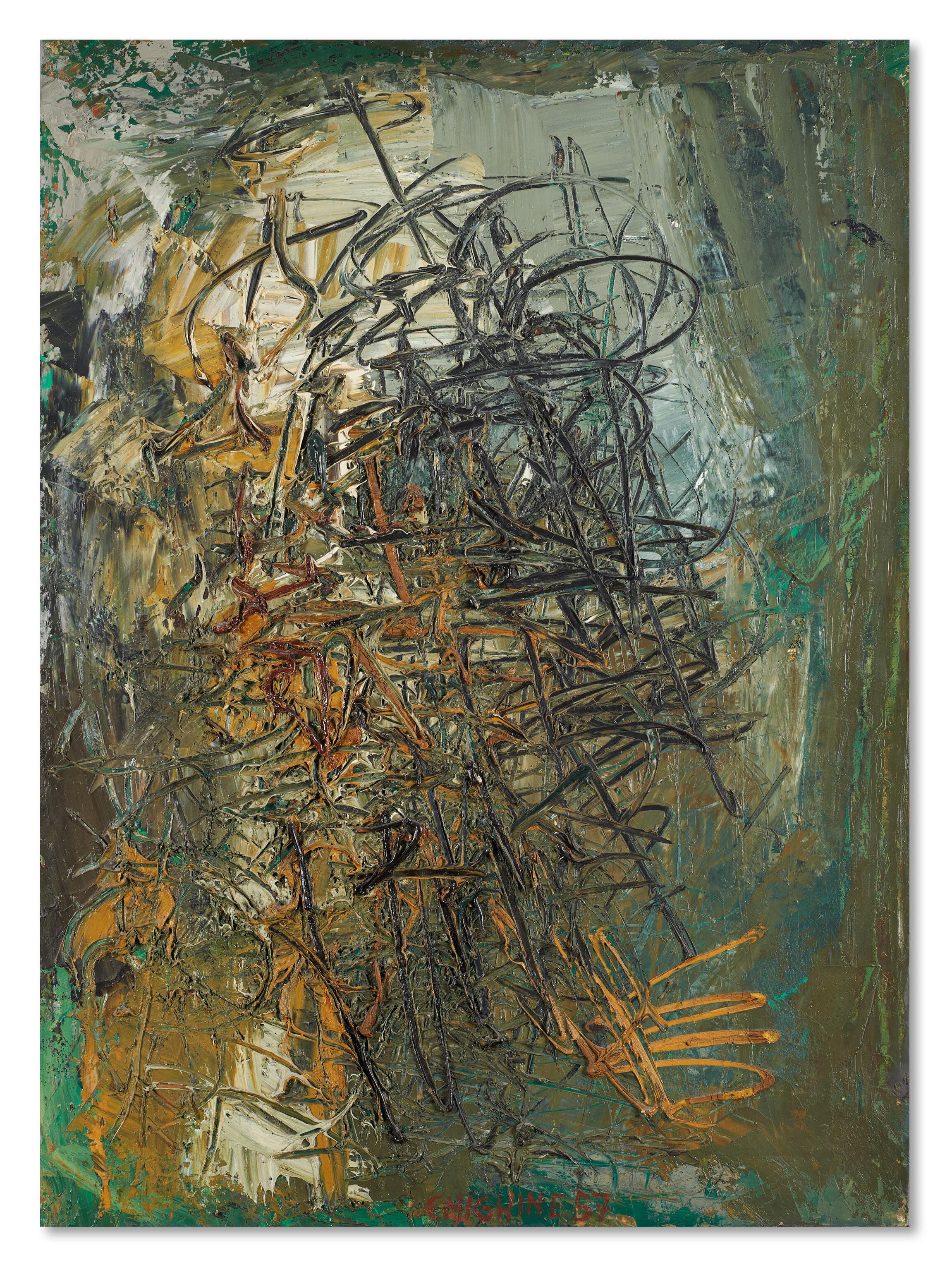 Alfredo Chighine - Forme su fondo grigio