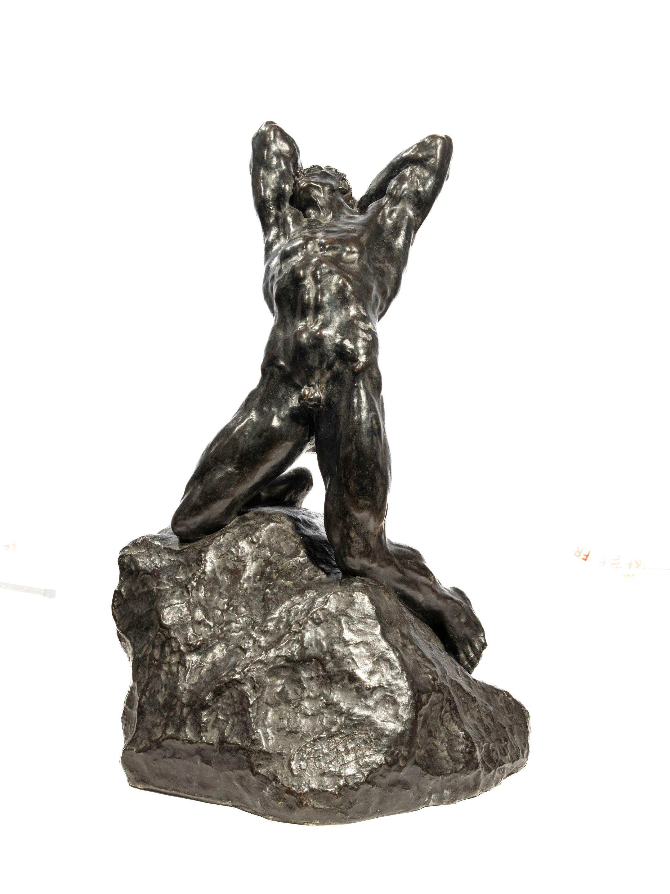 Alfredo Pina - Figure en bronze représentant le \'Suprême effort ou Dernier effort\', vers 1920