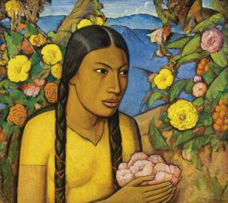 Alfredo Ramos Martínez - Juanita Entre Las Flores