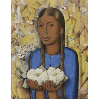 Alfredo Ramos Martínez - La Niña De Las Flores Blancas