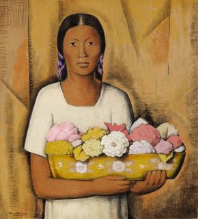 Alfredo Ramos Martínez - Mujer Con Flores