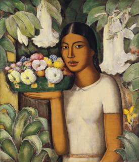 Alfredo Ramos Martínez - Mujer con flores