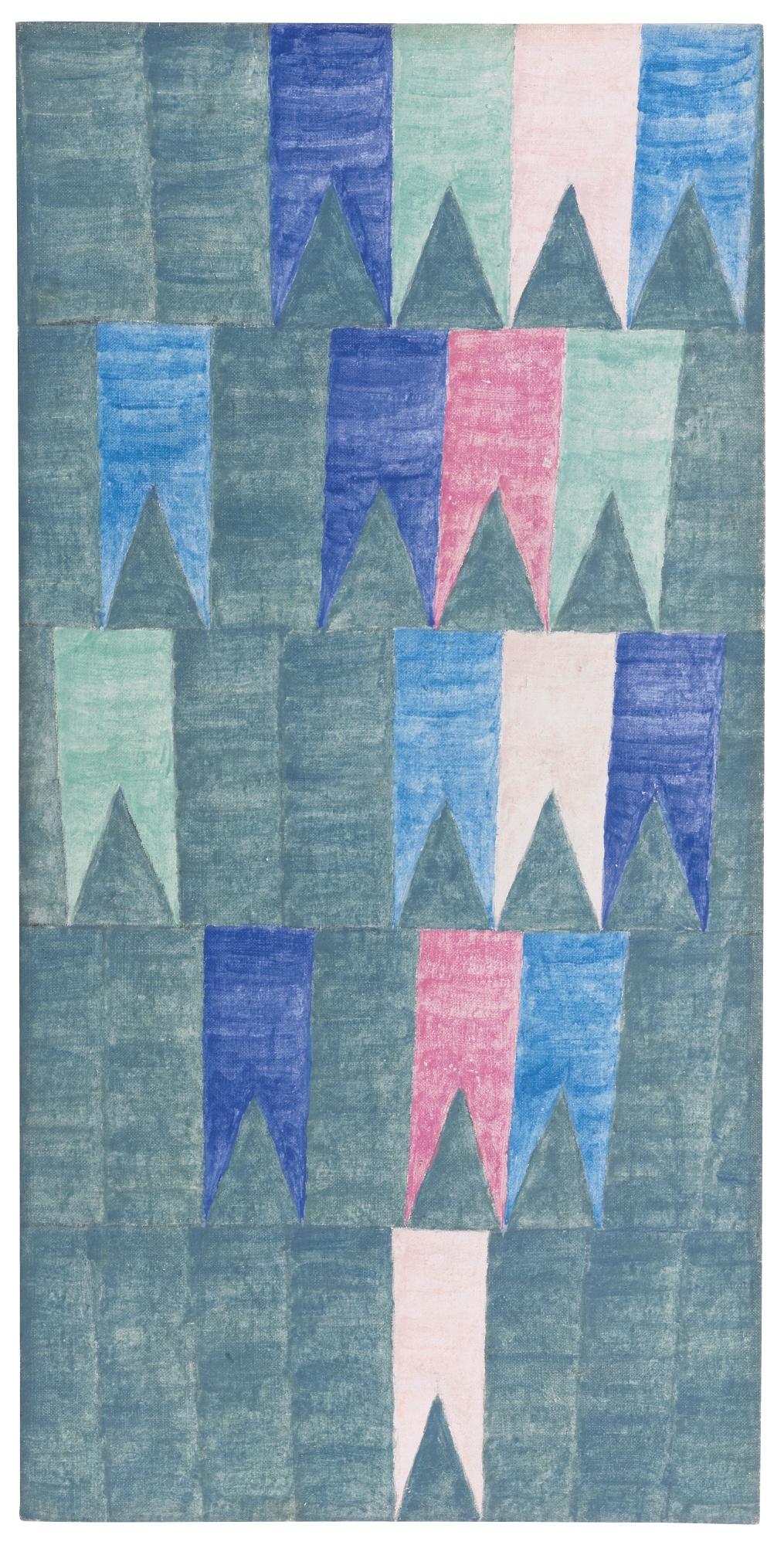 Alfredo Volpi - Bandeirinhas Em Fundo Azul