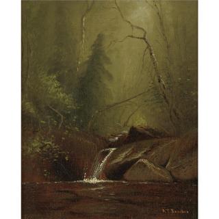 Alfreld Thompson Bricher - Falls Near Shokan, New York