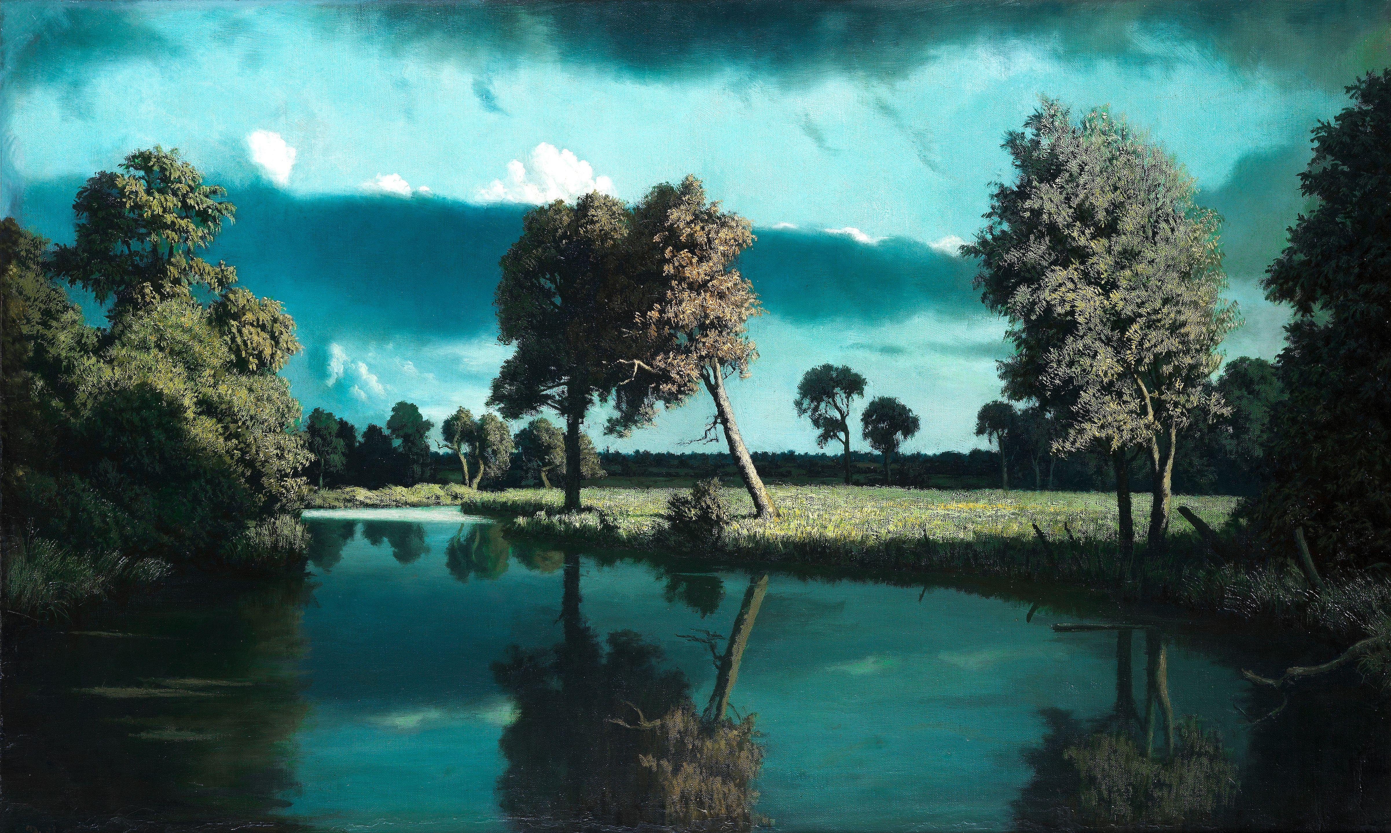 Algernon Cecil Newton R.A. - The Stour, near Sudbury