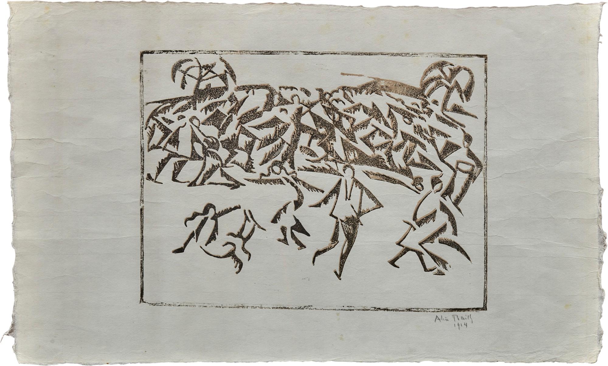 Alice Bailly - Patinage au Bois de Boulogne, 1914