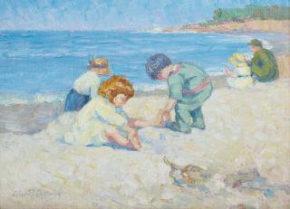 Alice Brown Chittenden - Children on the Beach