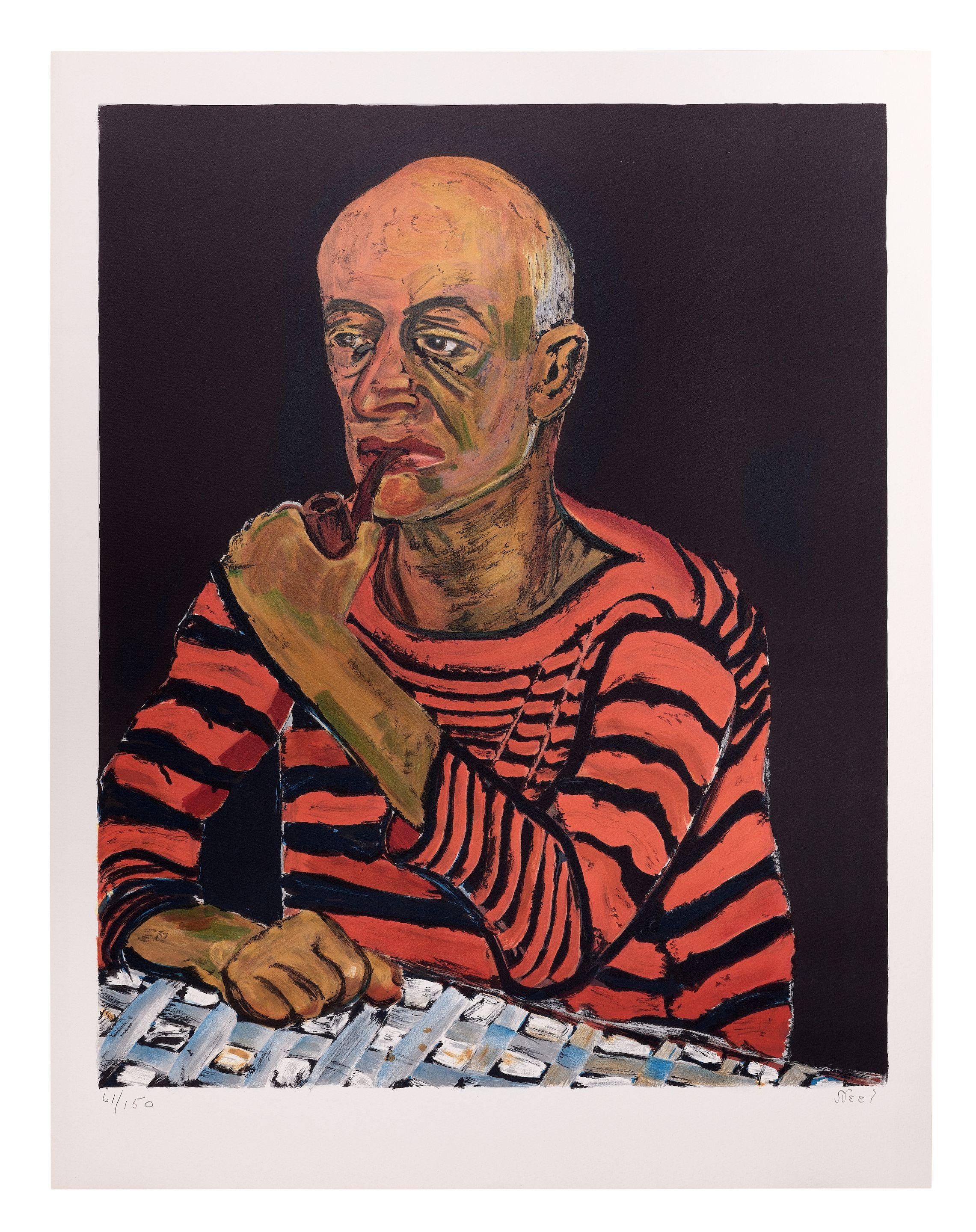 Alice Neel - John (Man with Pipe) (from the American Portfolio)