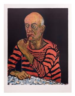 Alice Neel - John (Man with Pipe) (from the American Portfolio)