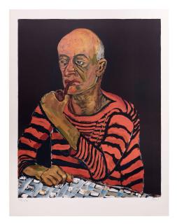 Alice Neel - John (Man with Pipe) (from the American Portfolio)