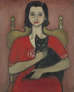Alice Neel - Untitled (Woman With Cat)