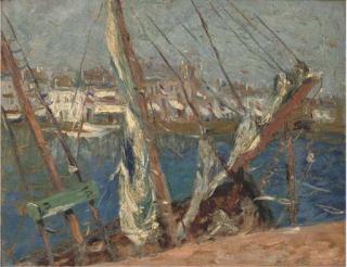 Alide Goldschmitt - Brittany Harbour From The Deck; And Four Others By The Same Hand