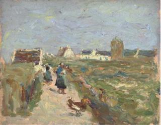 Alide Goldschmitt - Brittany Peasants On A Track; And Nine Others By The Same Hand