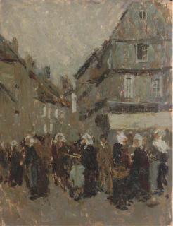 Alide Goldschmitt - Market Day, Pont Abbé; And Ten Others By The Same Hand