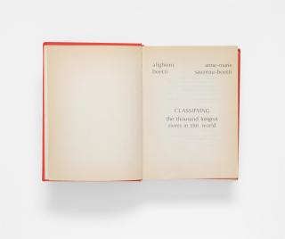 Alighiero Boetti - Classifying the thousand longest rivers in the World