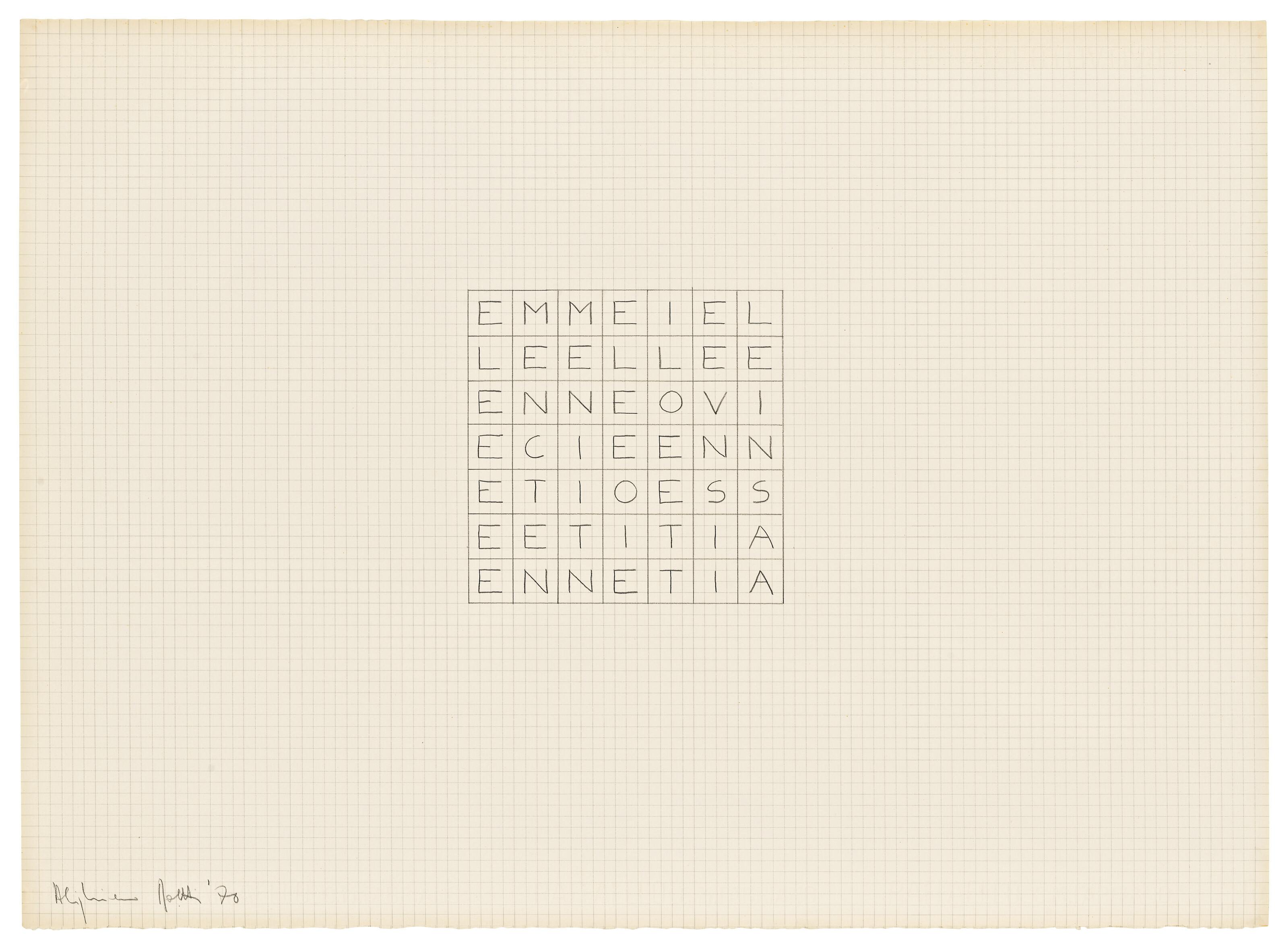 Alighiero Boetti - EMME I ELLE ELLE E...