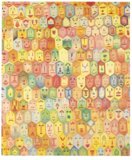 Alighiero Boetti - Faccine Colorate