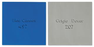 Alighiero Boetti - (i) Bleu Cannes 497(ii) Grigio Dover 207