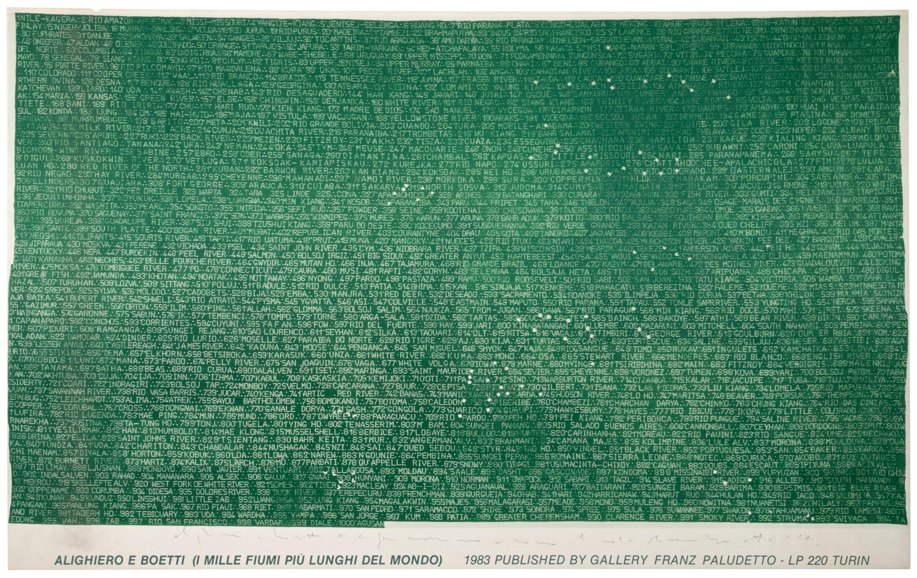Alighiero Boetti - I mille fiumi più lunghi del mondo