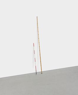 Alighiero Boetti - Lot composed of two works:  (i) Asta di misurazione (Measurement pole)  (ii)Triplo metro (Triple meter)