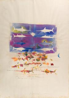 Alighiero Boetti - Senza Titolo (Alcuni Pesci Spada Nel Mediterraneo...)