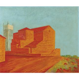 Aligi Sassu - Chiesa D\'Alcudia (Tramonto)