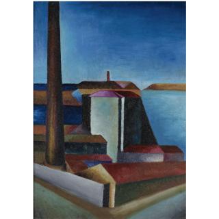 Aligi Sassu - Paesaggio Milanese