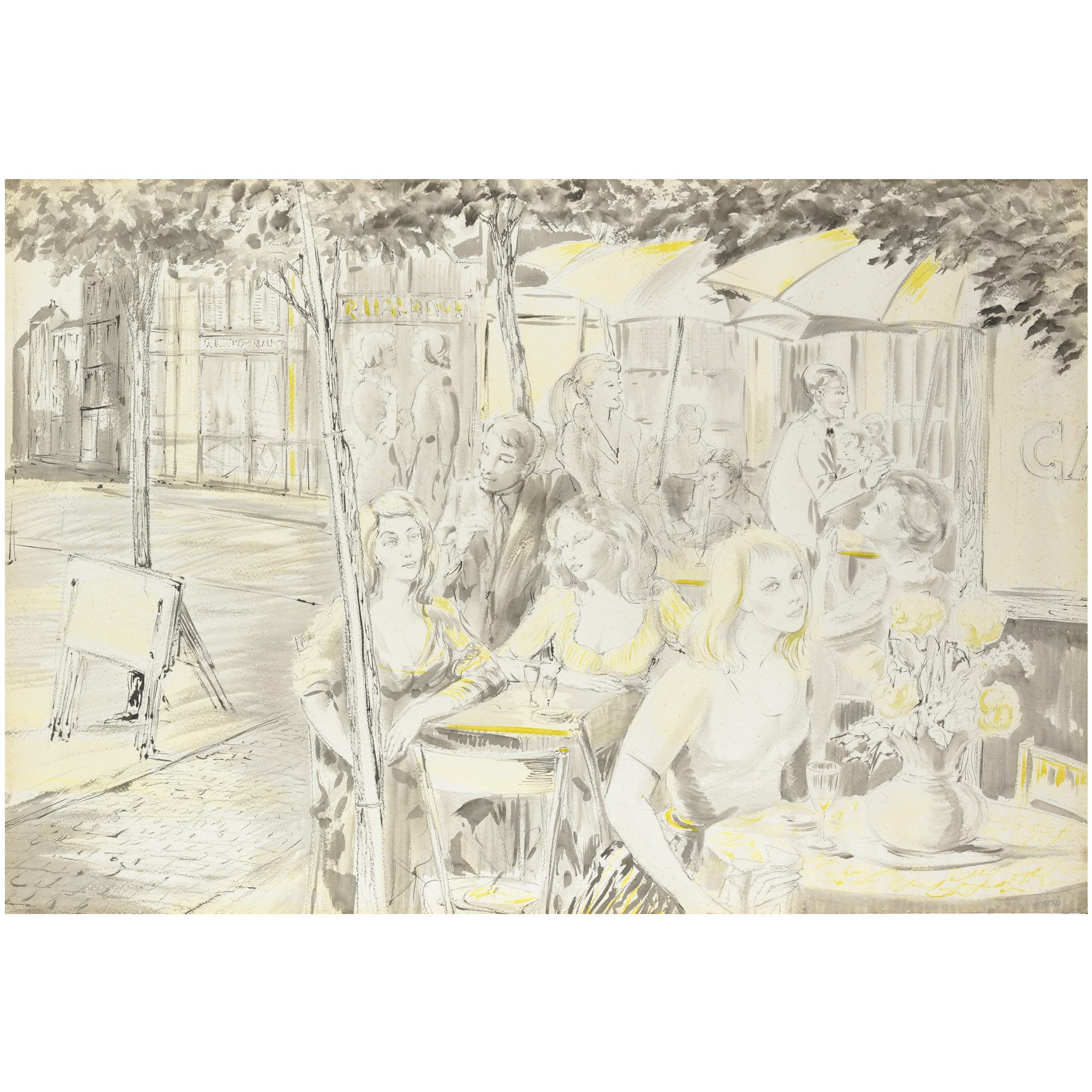 Aligi Sassu - Veduta Parigina