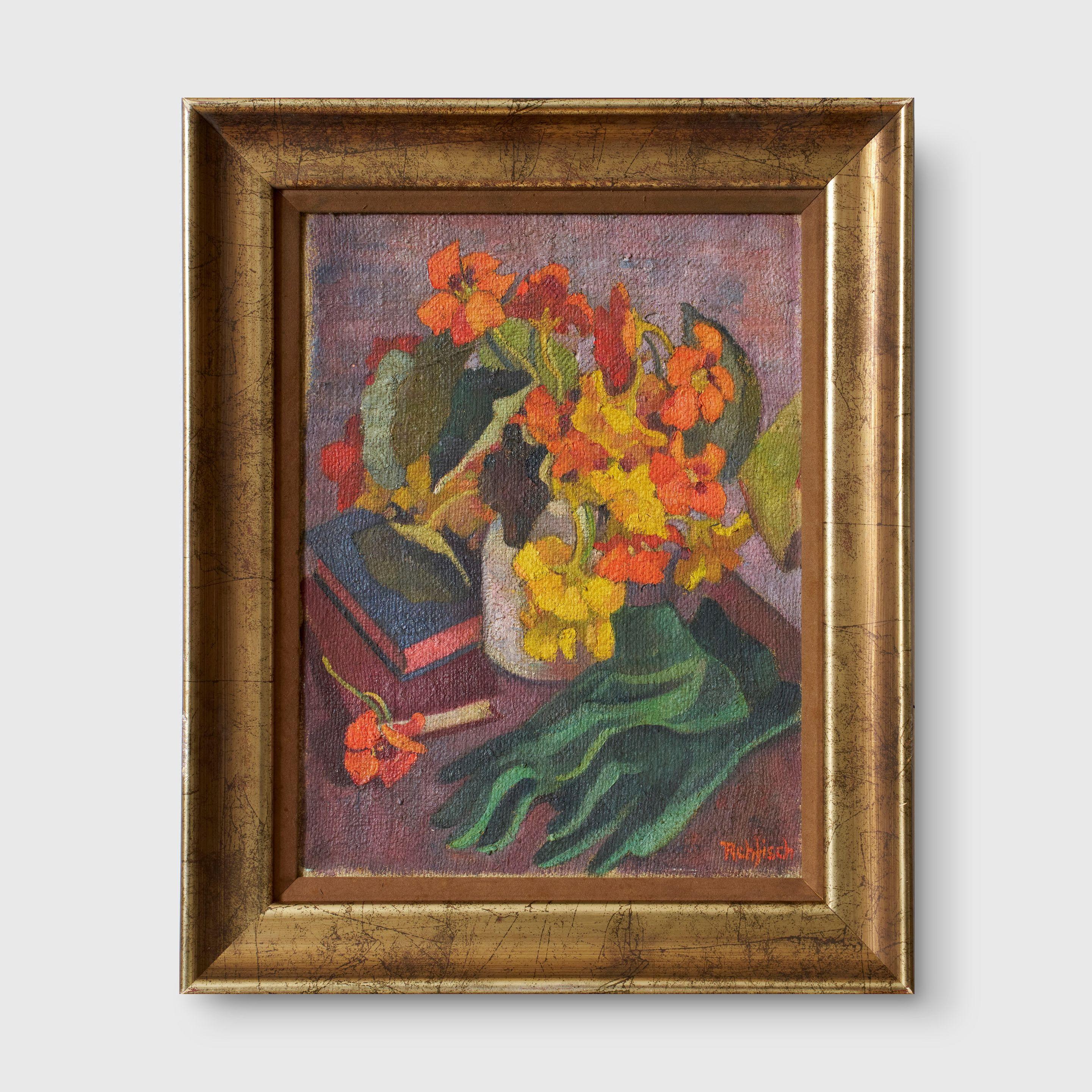 Alison Rehfisch - Nasturtiums, Books and Green Gloves