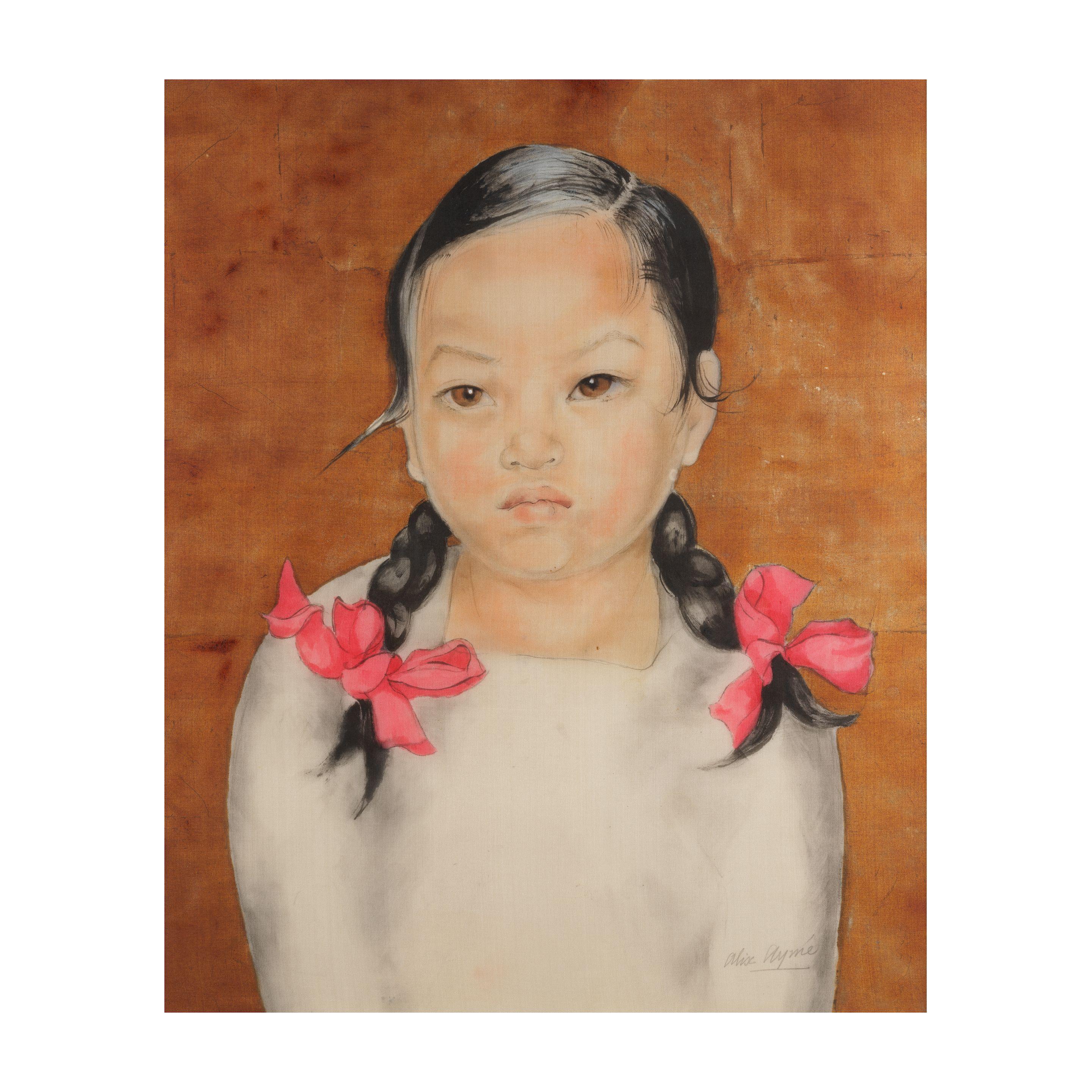 Alix Aymé - Jeune fille aux rubans roses