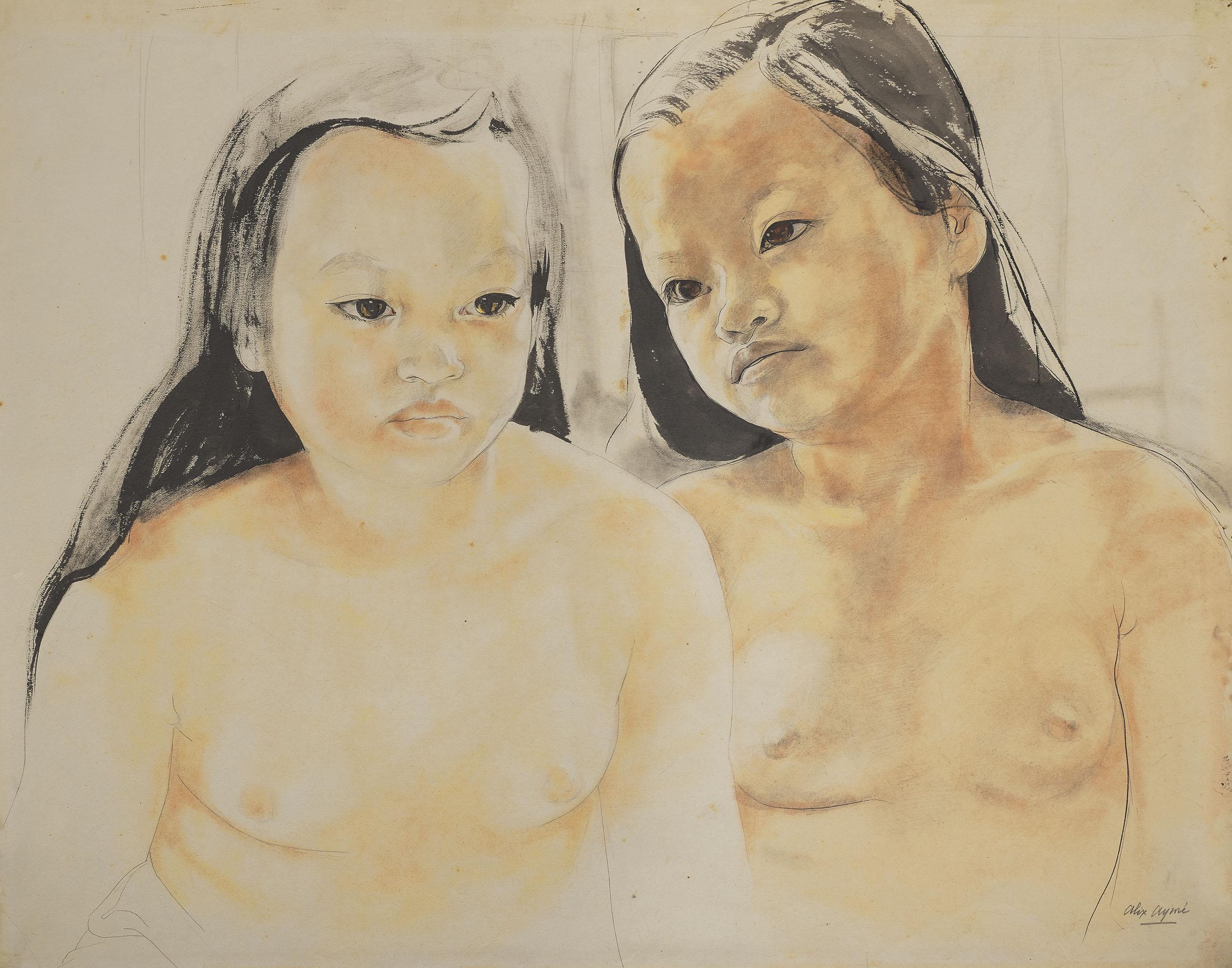 Alix Aymé - Two Young Girls