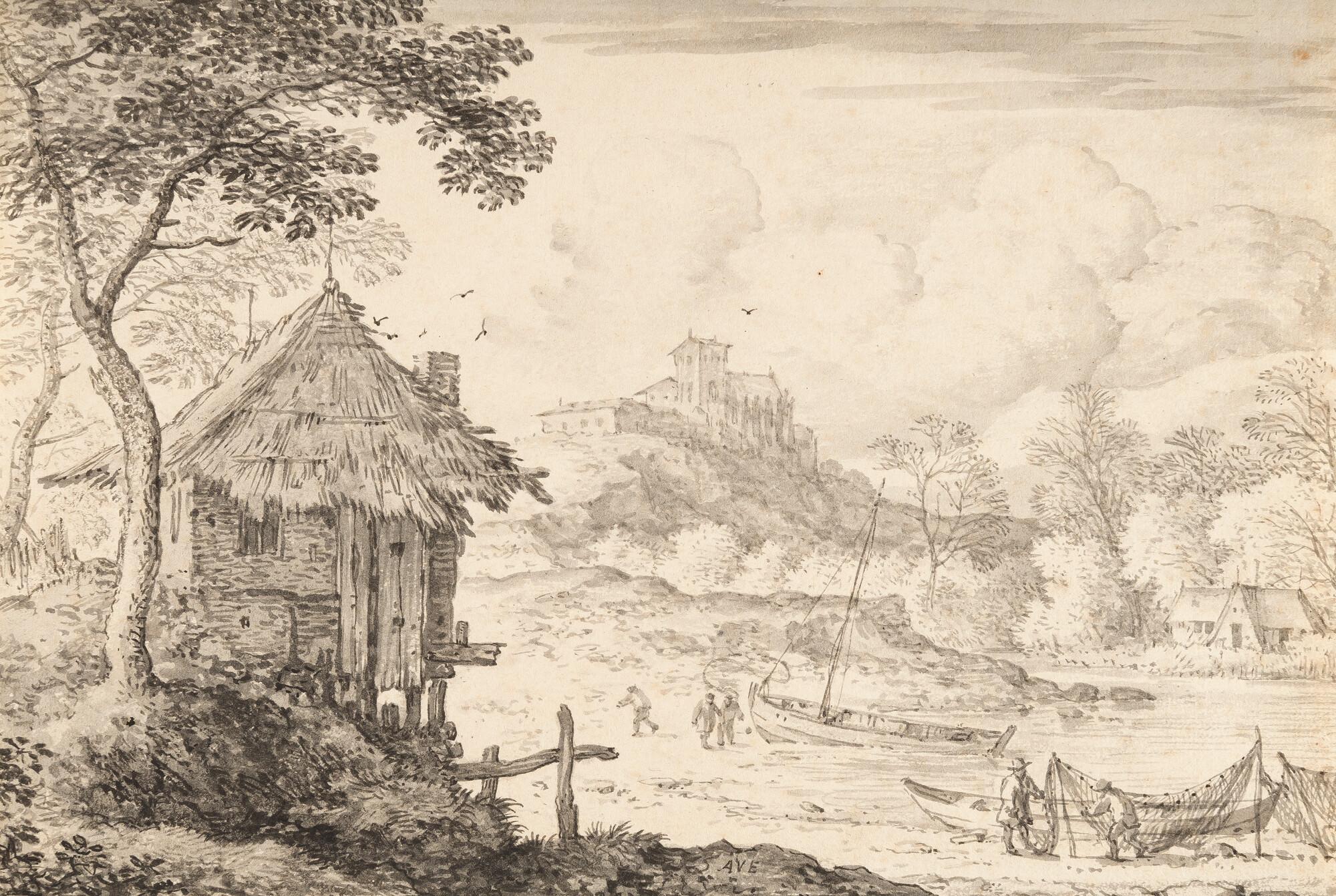 Allaert van Everdingen - Fischer am Strand