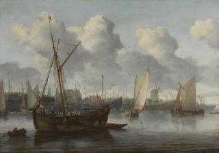 Allaert Van Everdingen - Fishing Boats In A Harbor     