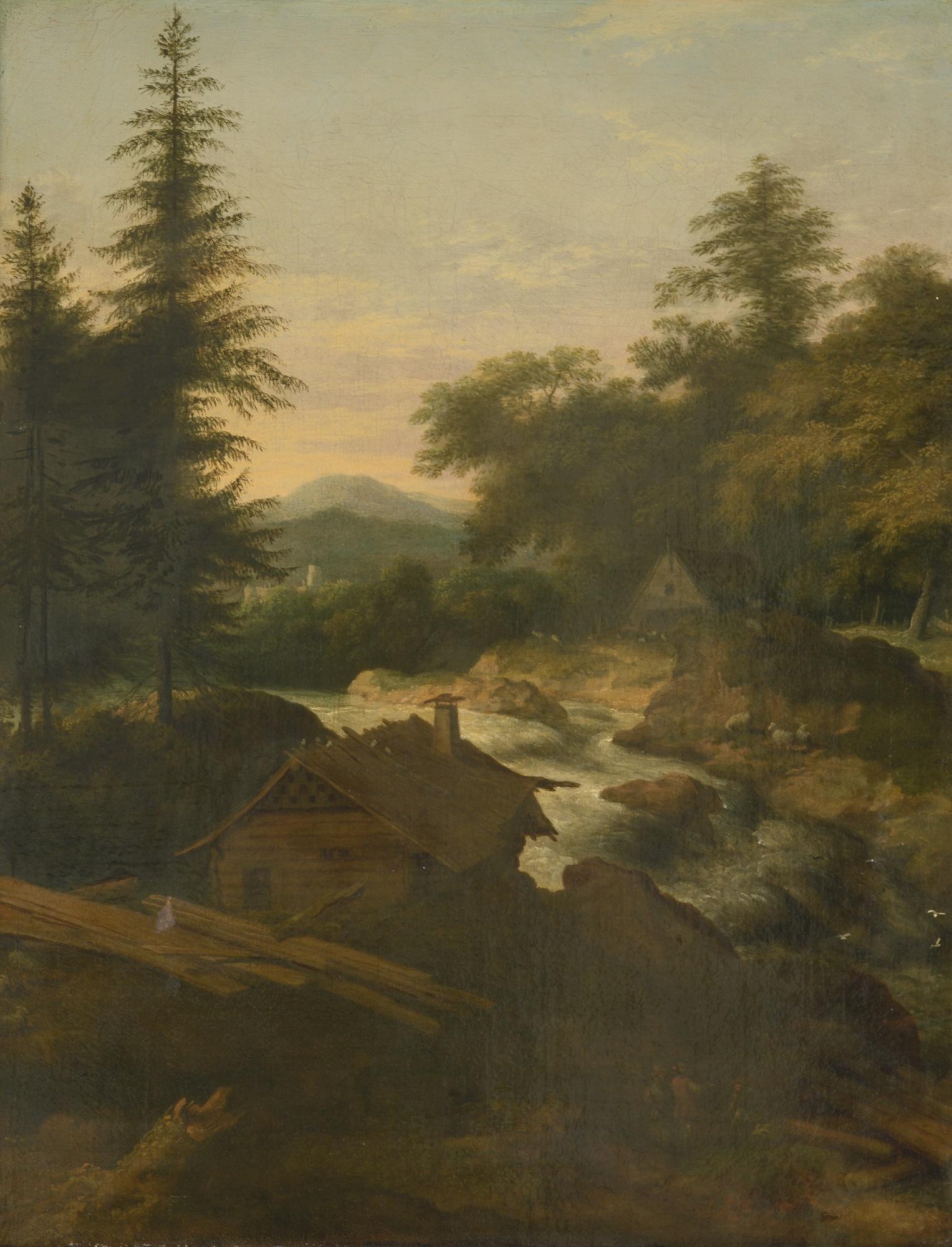 Allaert Van Everdingen - River Landscape With Cottage