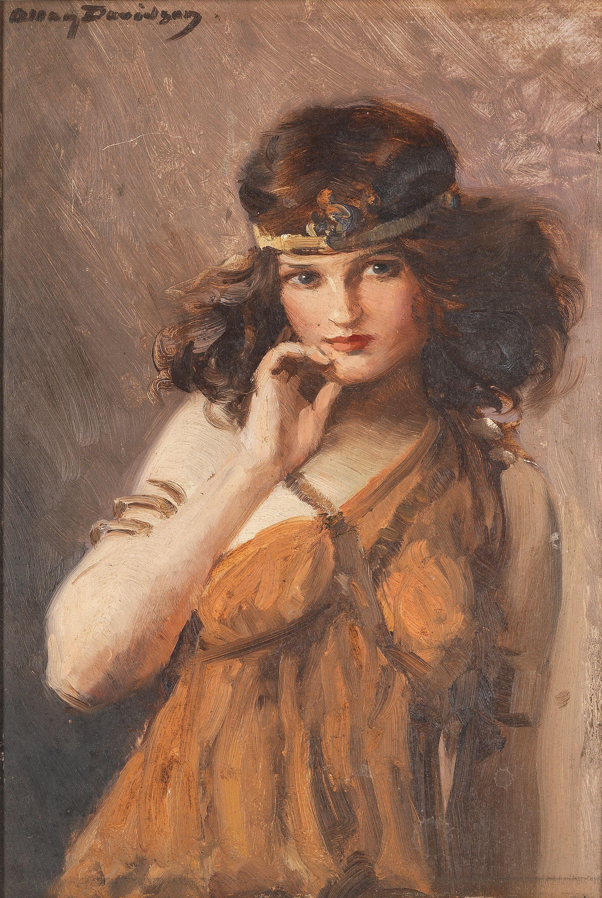 Allan Douglas Davidson - Portrait of a young lady in costume