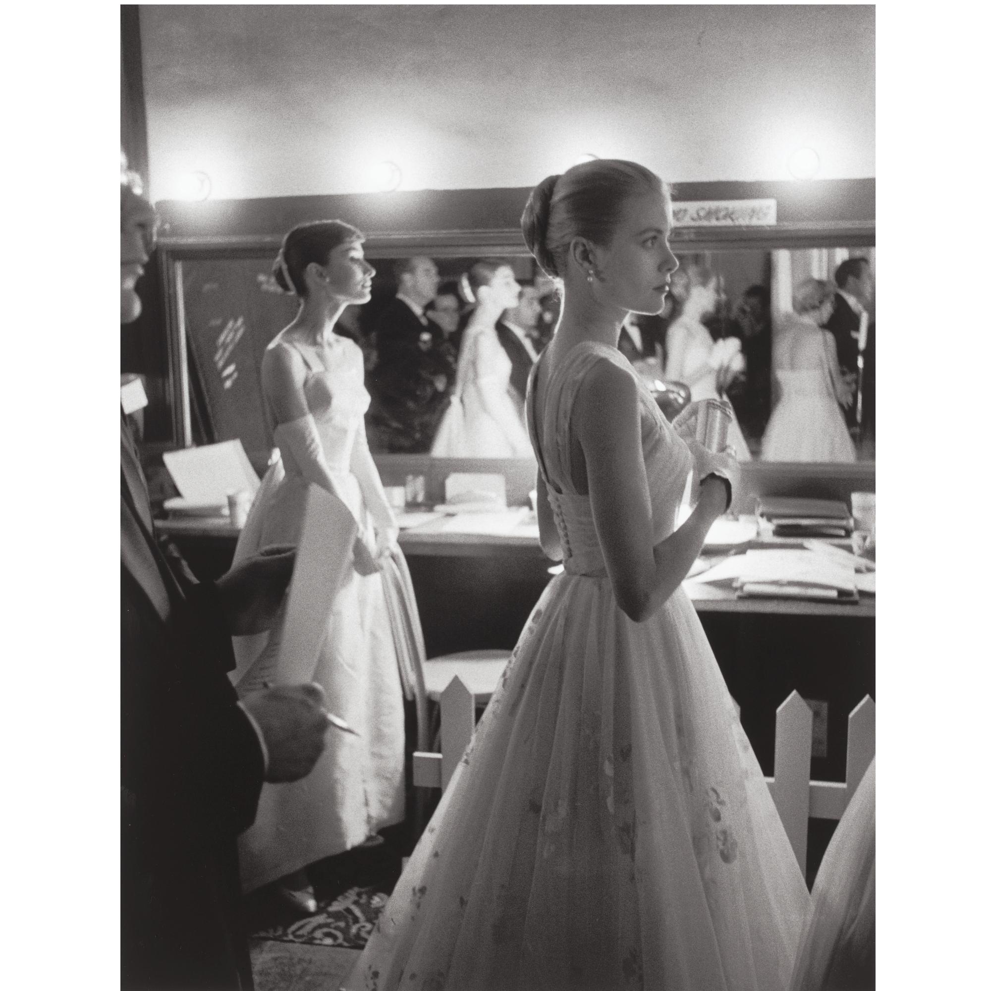 Allan Grant - Audrey Hepburn And Grace Kelly Backstage At The 28Th Annual Academy Awards, Hollywood, 1956