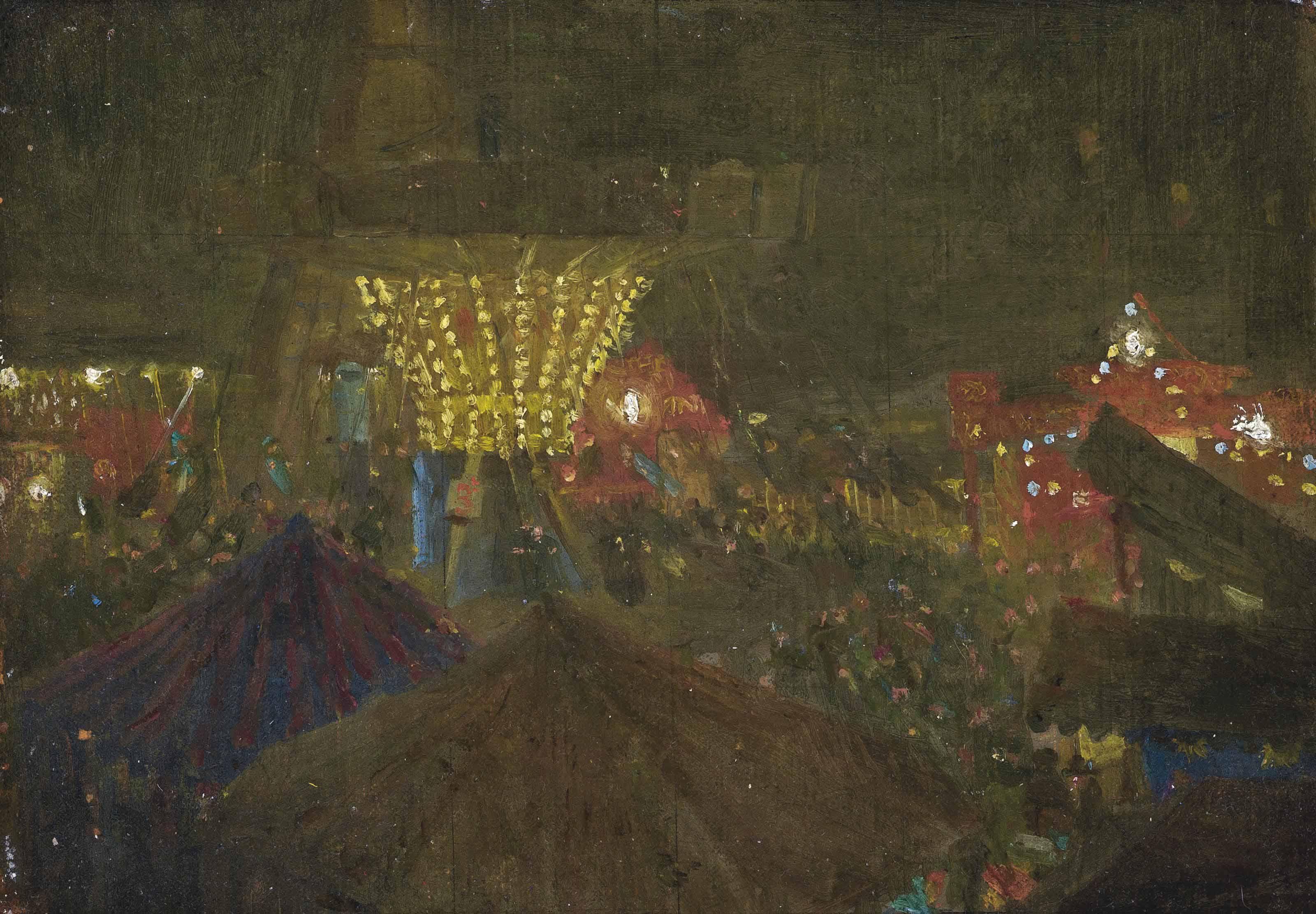 Allan Gwynne-Jones, R.A. - O\'Brien\'s West End Amusement Park, Tottenham Court Road, 1925