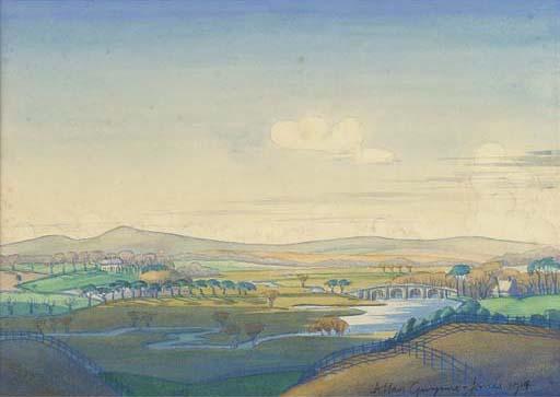 Allan Gwynne-Jones - Cottages at Twilight, Donegal