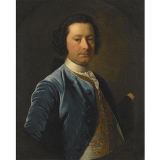 Allan Ramsay - Portrait Of Colin Campbell Of Monzie, Half Length, Wearing A Blue Coat