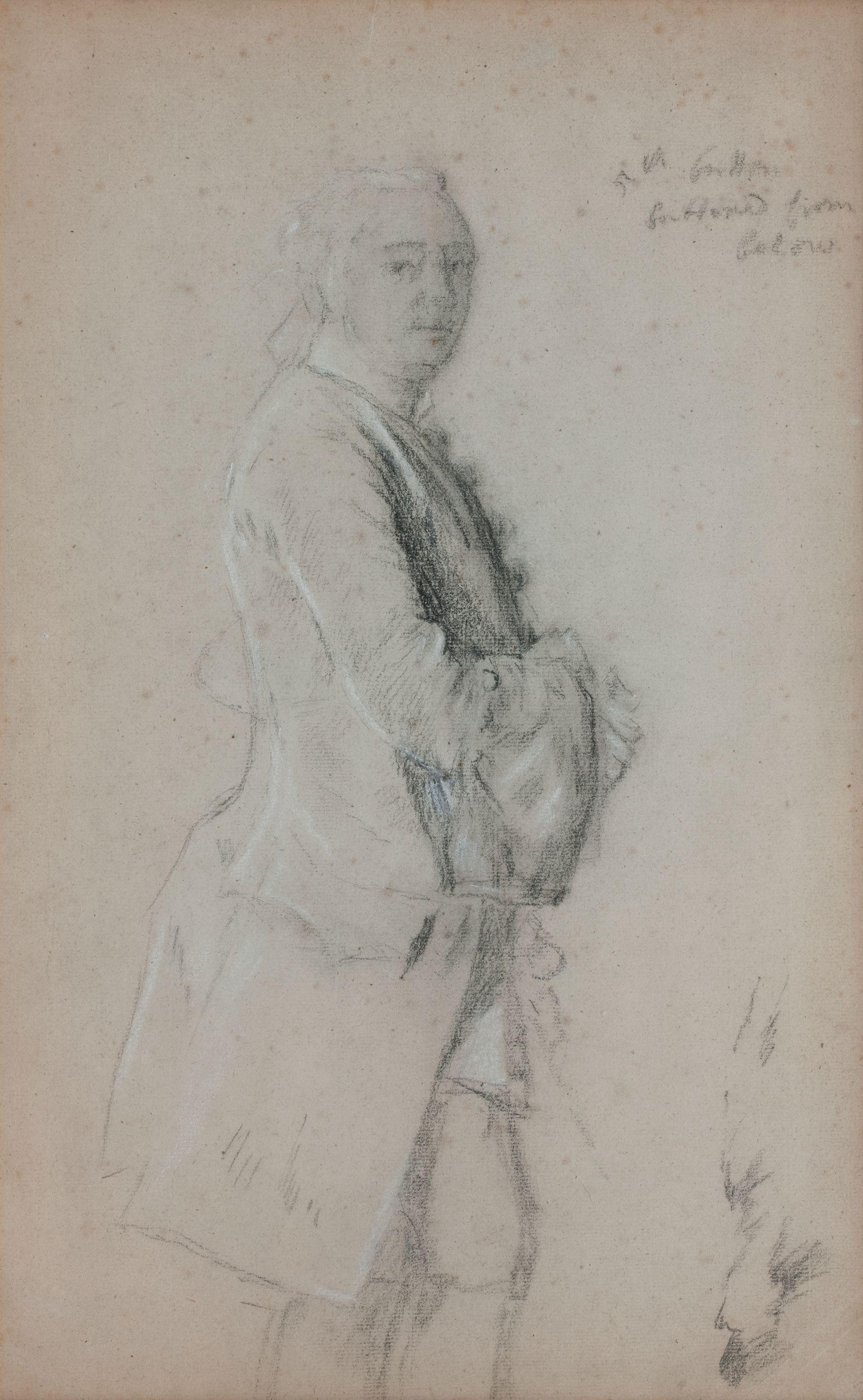 Allan Ramsay - Study for Portrait of Gentleman in a Velvet Coat, possibly Lord John Murray (circa 1759)