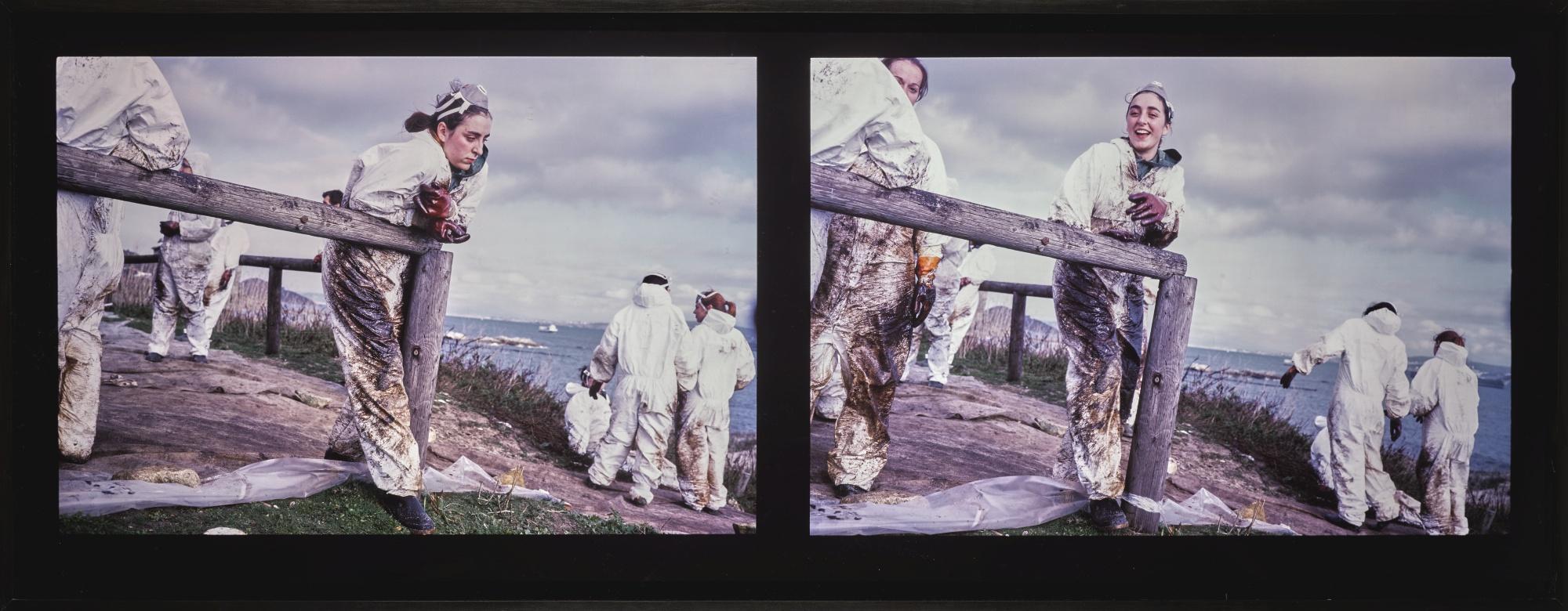 Allan Sekula - Volunteer Watching Volunteer Smiling (Isla De Ons, 12-19-02)