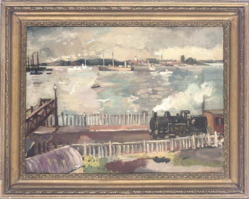 Allan Walton - A steam train pulling into Folkestone station