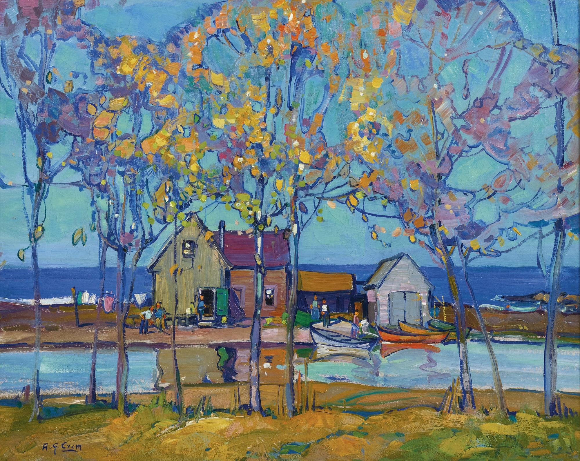 Allen Gilbert Cram - Fisherman\'S Cottages