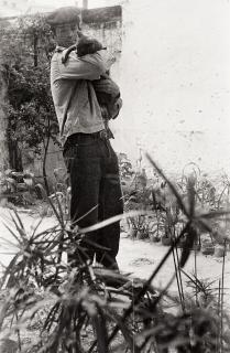 Allen Ginsberg - Jack Kerouac Holding William S. Burroughs\' Cat, Villa Muneria, Tangiers