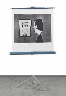 Allen Ruppersberg - Untitled (Man/Mirror)