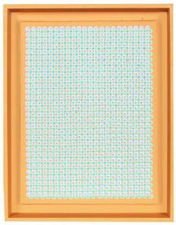 Almir da Silva Mavignier - Durchdringung Blau-Grün auf Orange