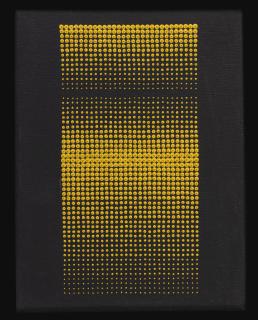 Almir Mavignier - Konkav-Konvexe Streifen (Gelb Auf Schwarz) (Concave-Convex Streak, Yellow On Black) 