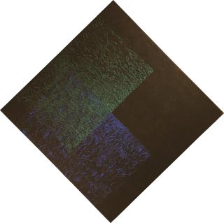 Almir Mavignier - Struktur Blau Und Grün Auf Braun