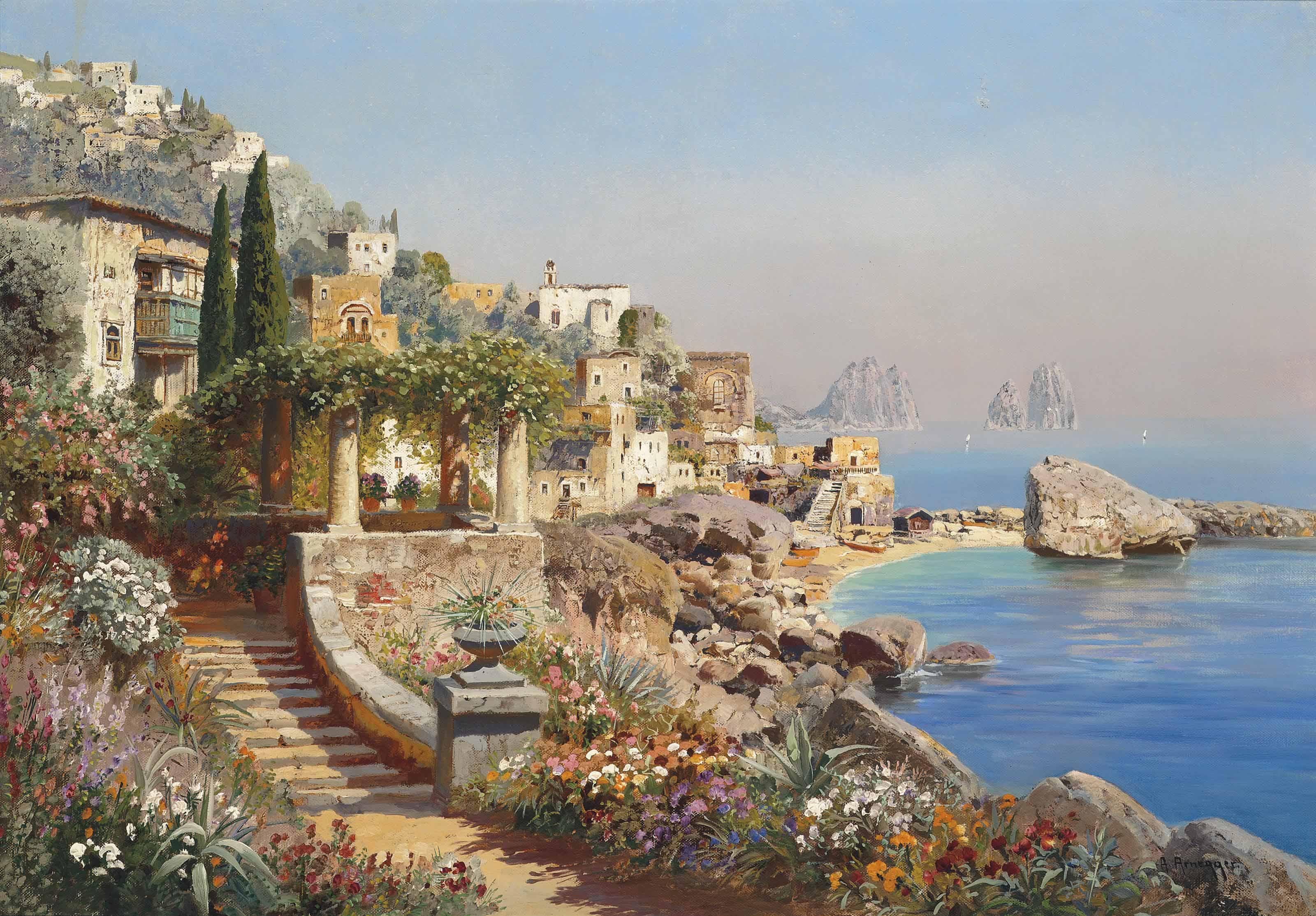 Alois Arnegger - A Villa On The Coast, Capri