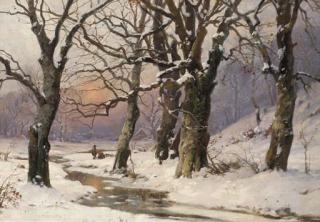Alois Arnegger - A winter woodland landscape